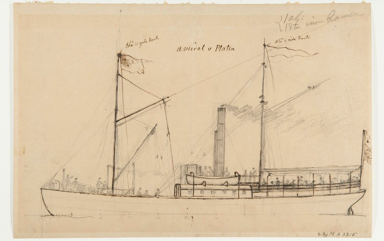 Le bateau à vapeur AMIRAL VON PLATEN - Per Wilhelm Cedergren