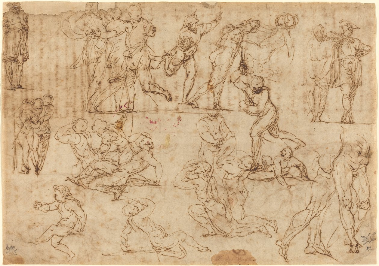 Études de figures [recto] - Perino del Vaga