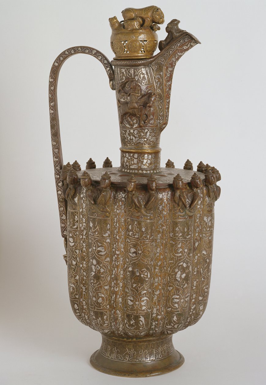 Pichet avec une poignée et un couvercle, de Khorasan, Dynastie Safavide - Persian School