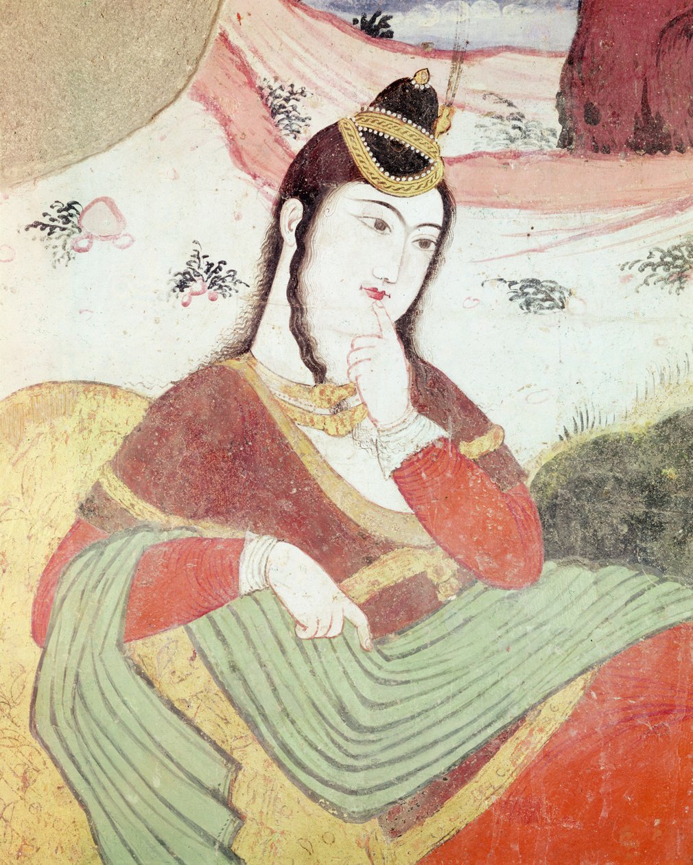 Femme de la cour de Shah Abbas Ier, 1585-1627 (détail) - Persian School