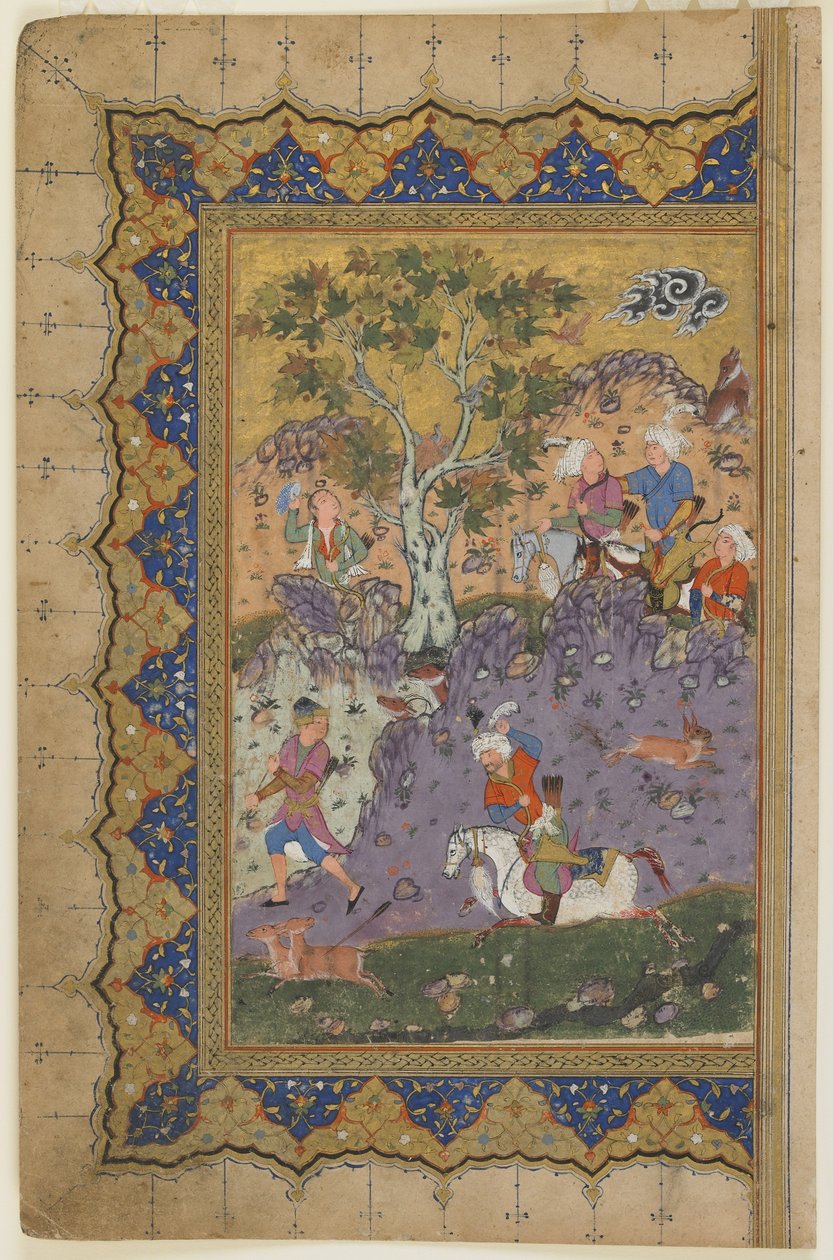 Un prince chassant, c.1600 - Persian School
