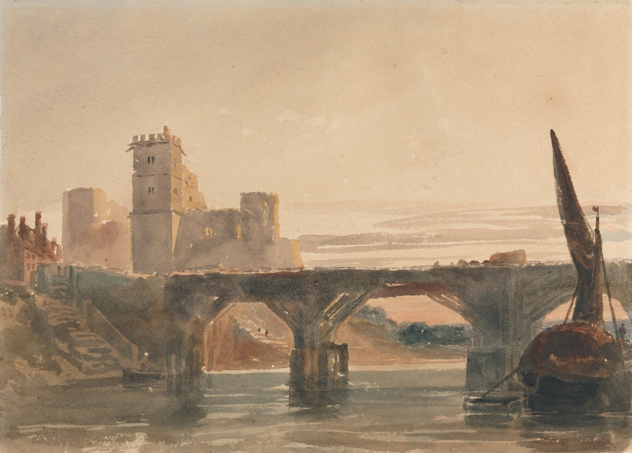 Château de Chepstow depuis le pont - Peter de Wint