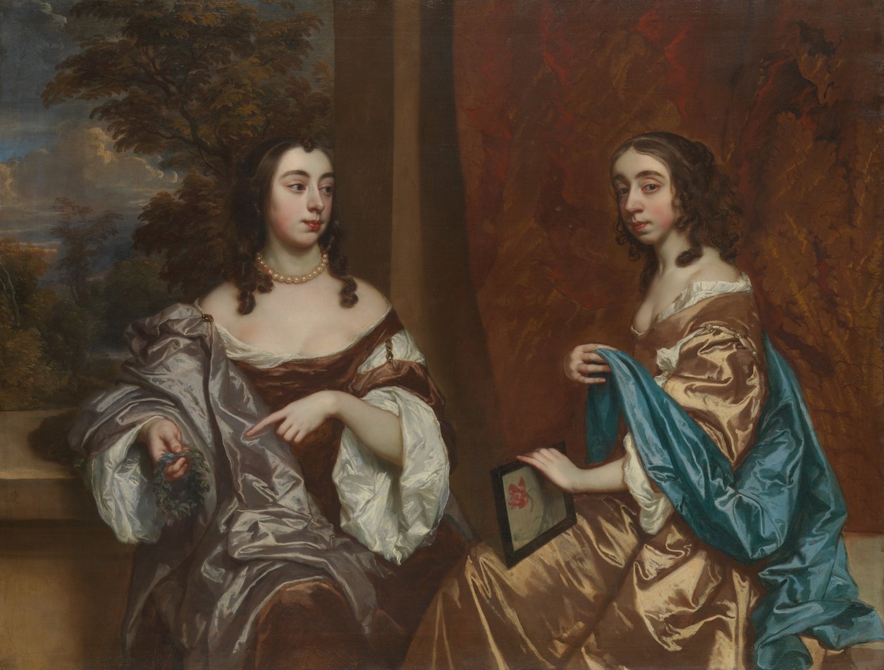Mary Capel, future Duchesse de Beaufort, et sa sœur Elizabeth, Comtesse de Carnarvon, c.1657 - Peter Lely