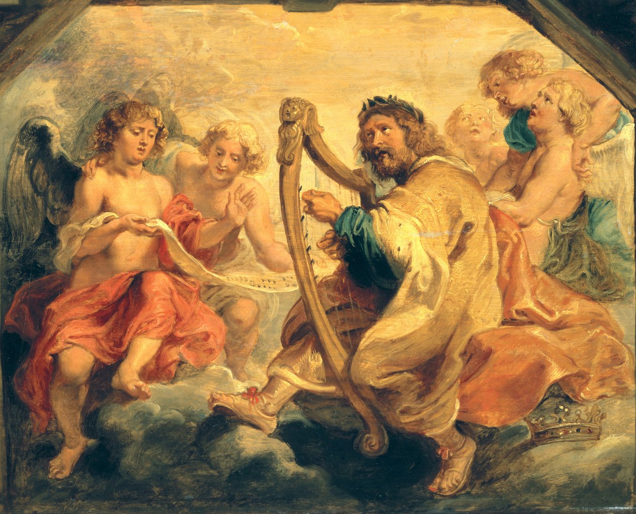 David jouant de sa harpe - Peter Paul Rubens