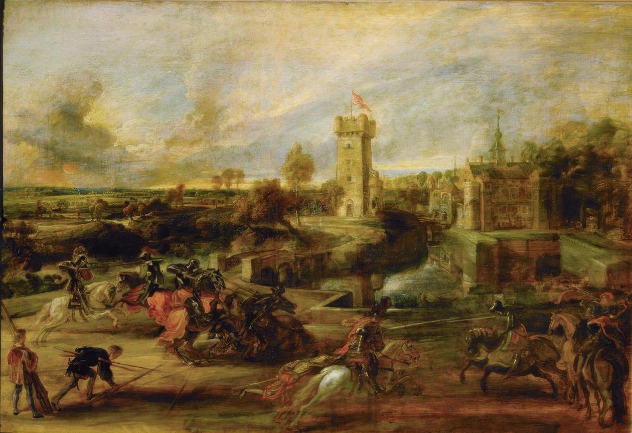 Paysage avec tournoi devant le château de Steen - Peter Paul Rubens