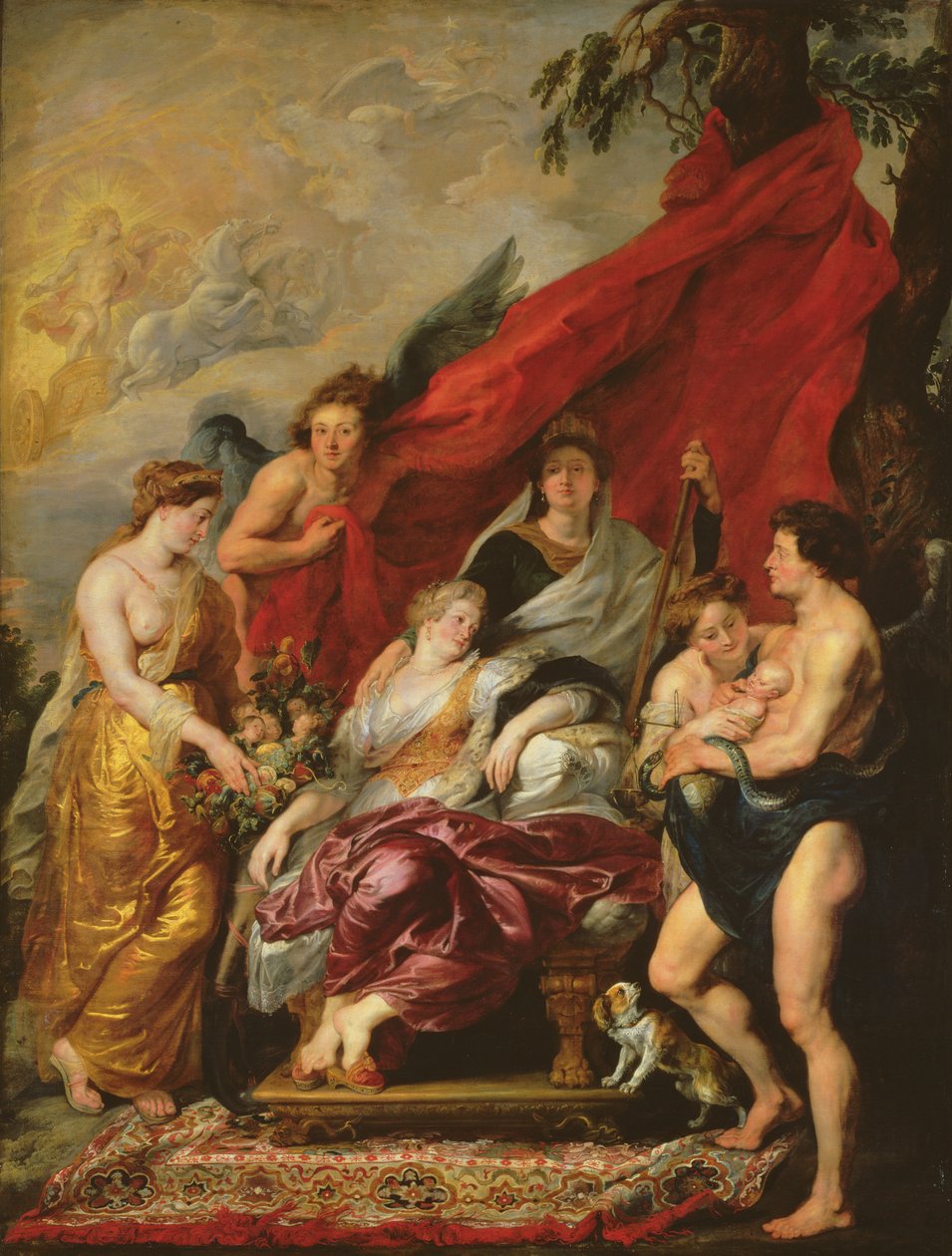 La Naissance de Louis XIII (1601-43) à Fontainebleau, 27 septembre 1601, du Cycle des Médicis, 1621-25 - Peter Paul Rubens