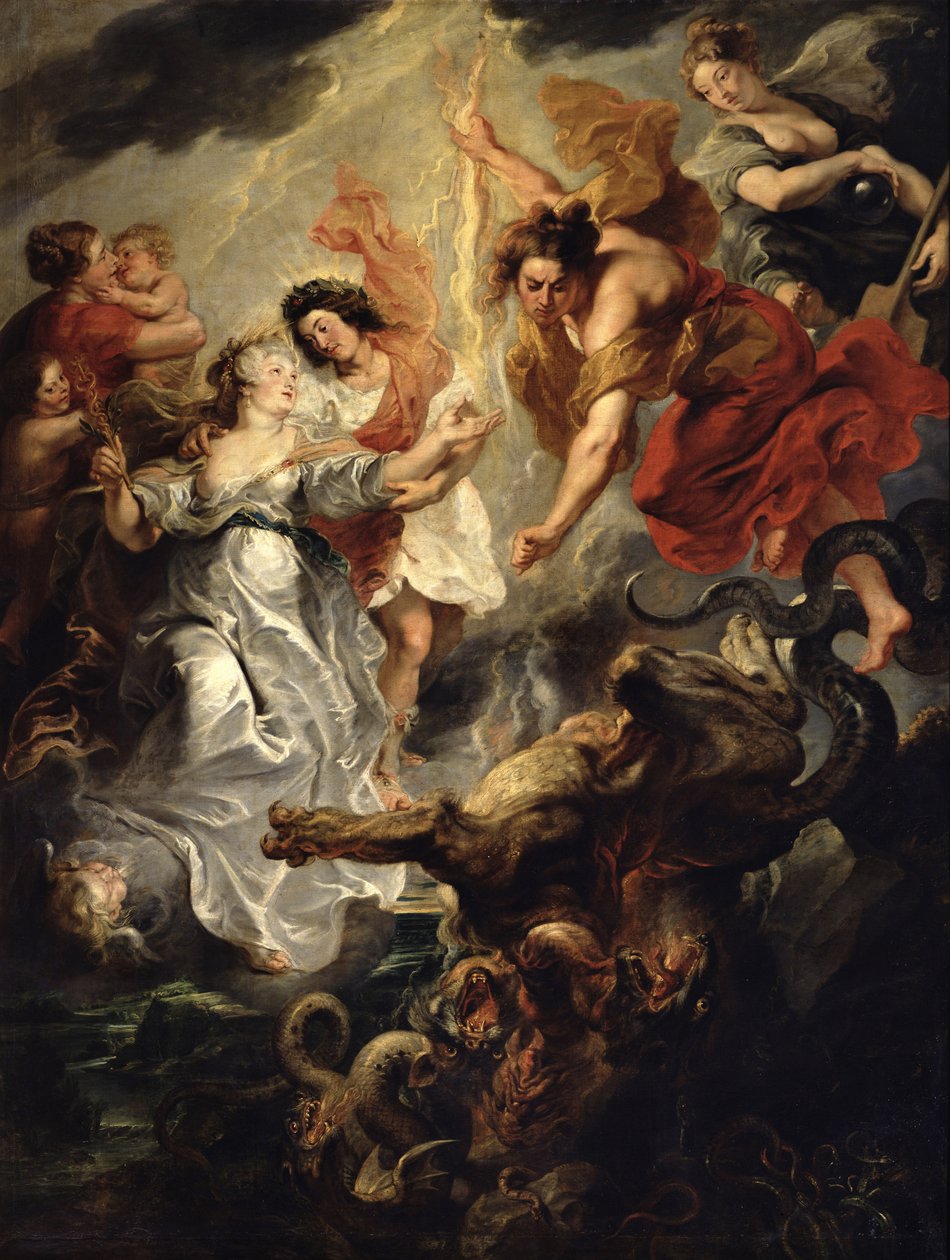 La Réconciliation de Marie de Médicis et de son fils, 15 décembre 1621, 1621-25 - Peter Paul Rubens