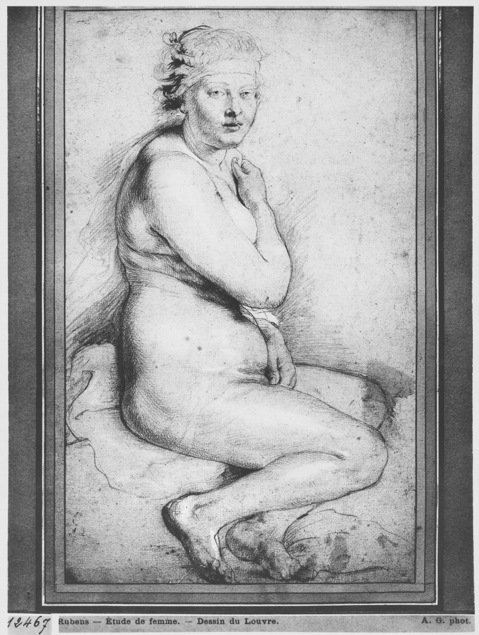 Jeune femme nue, assise, tournée vers la droite - Peter Paul Rubens