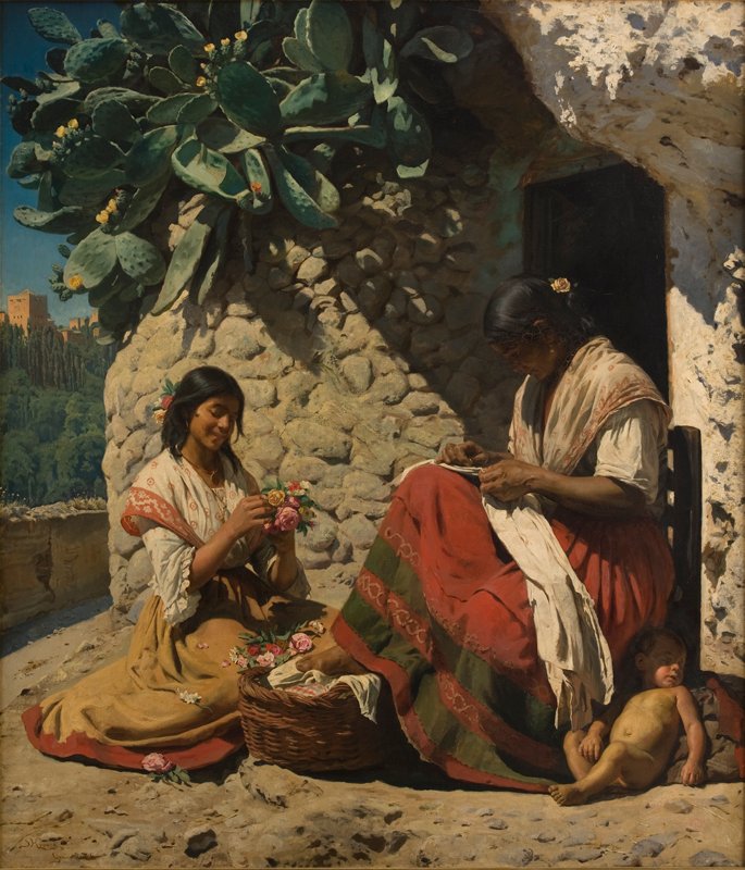 Deux femmes gitanes devant leur maison - Peder Severin Krøyer