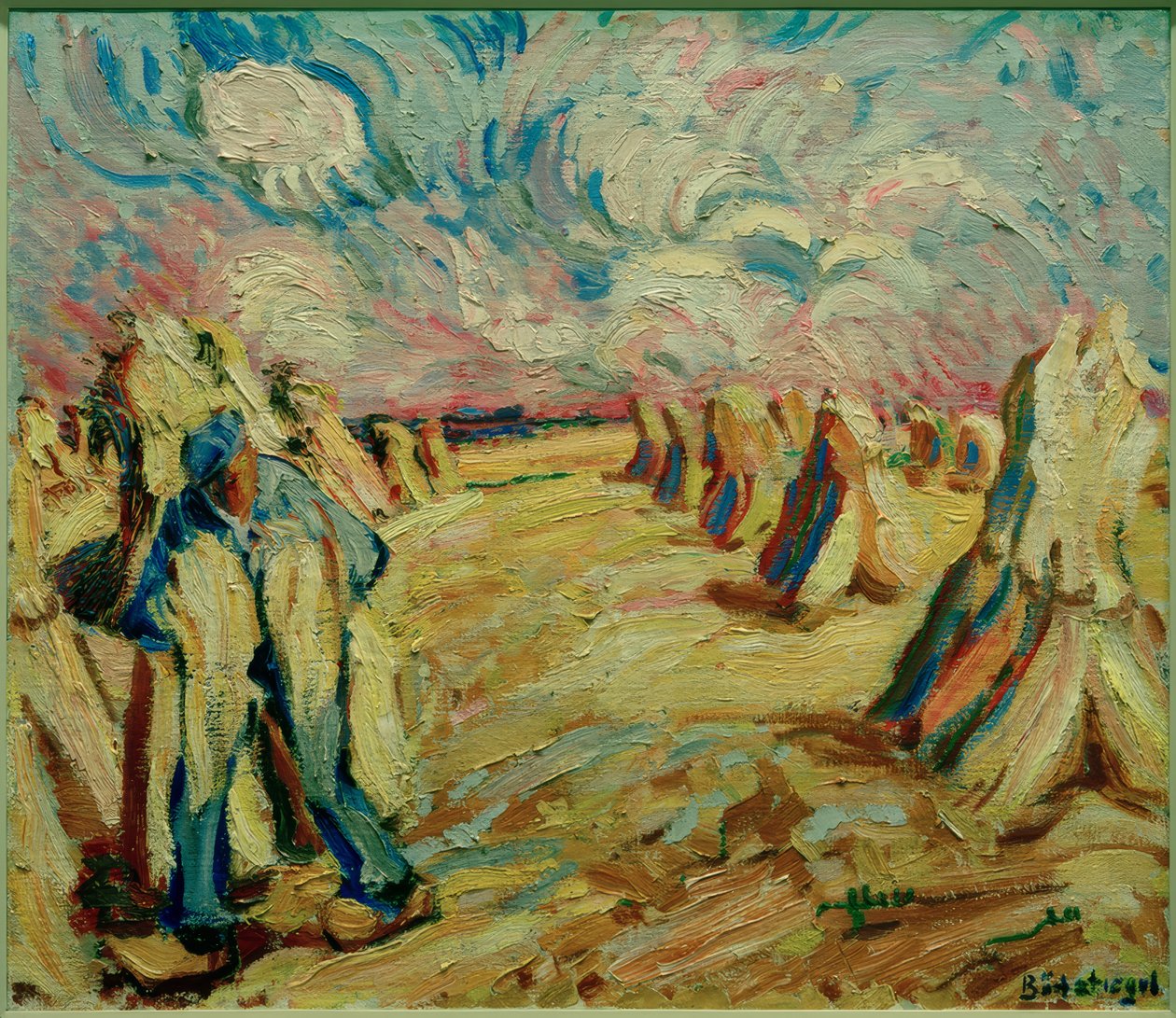 Champ de récolte - Peter August Böckstiegel