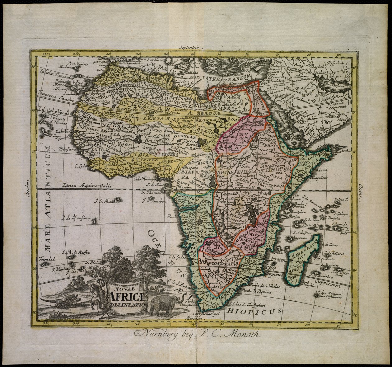 Nouae Africae delineatio - Peter Conrad Monath