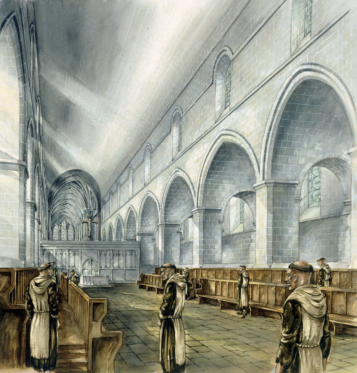 Abbaye de Rievaulx, 13ème siècle, vers 1990-2010 - Peter Dunn