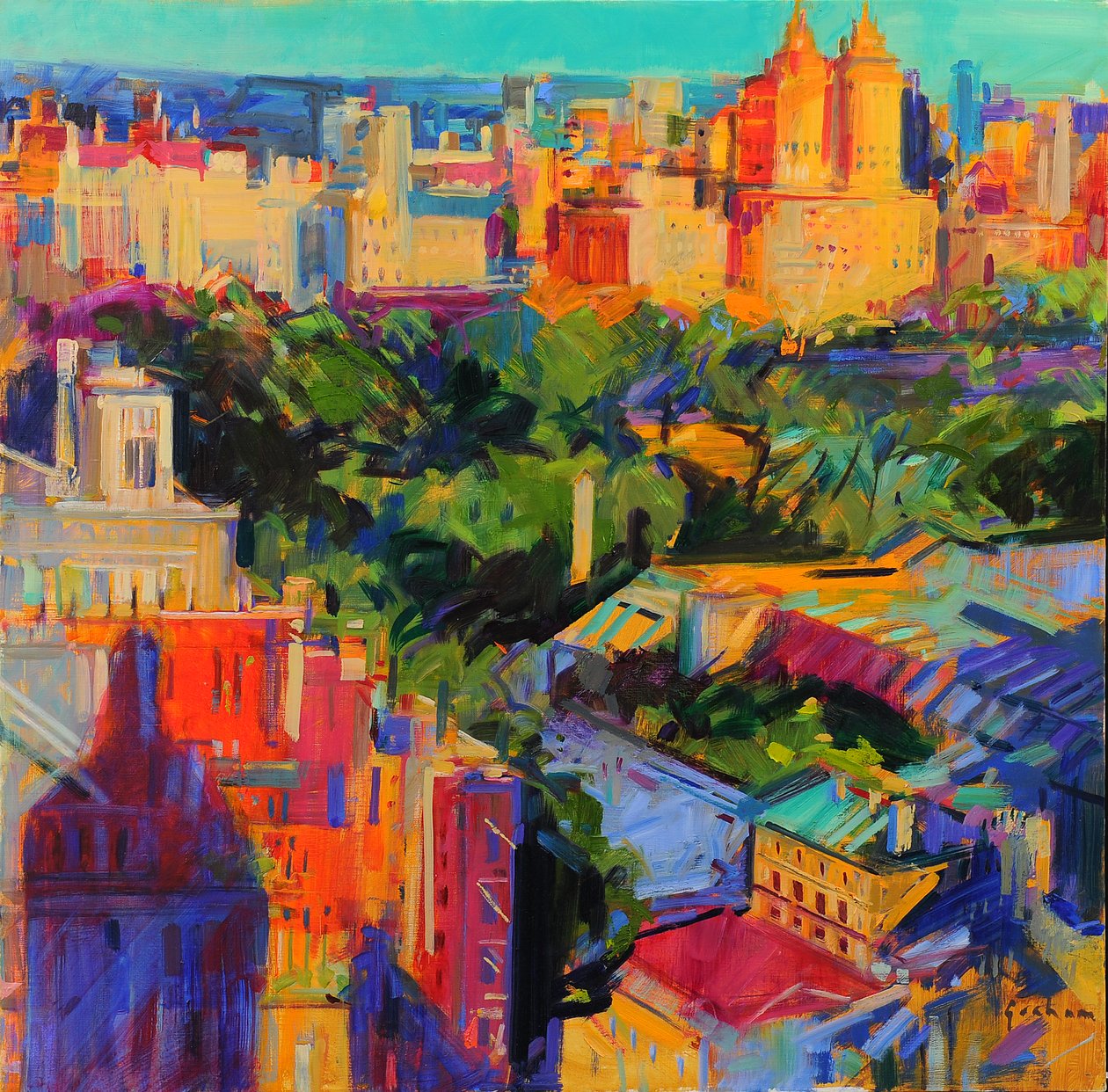 Au-dessus de Central Park - Peter Graham (Contemporary)