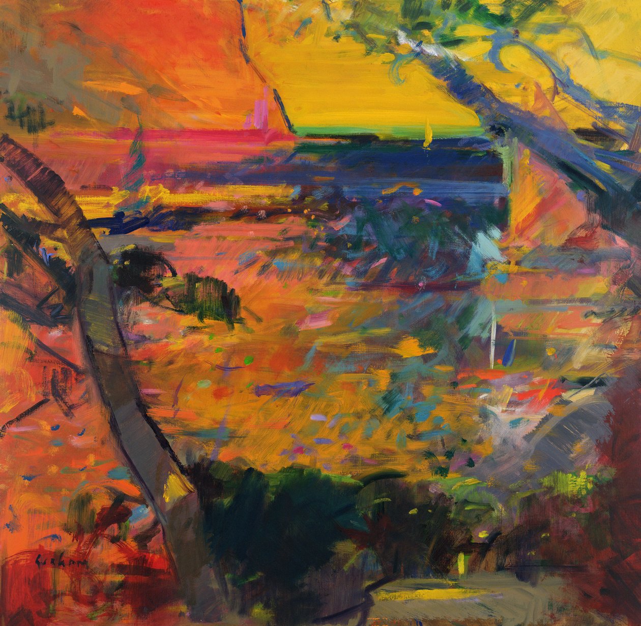 Coucher de soleil à Cap Canaille - Peter Graham (Contemporary)