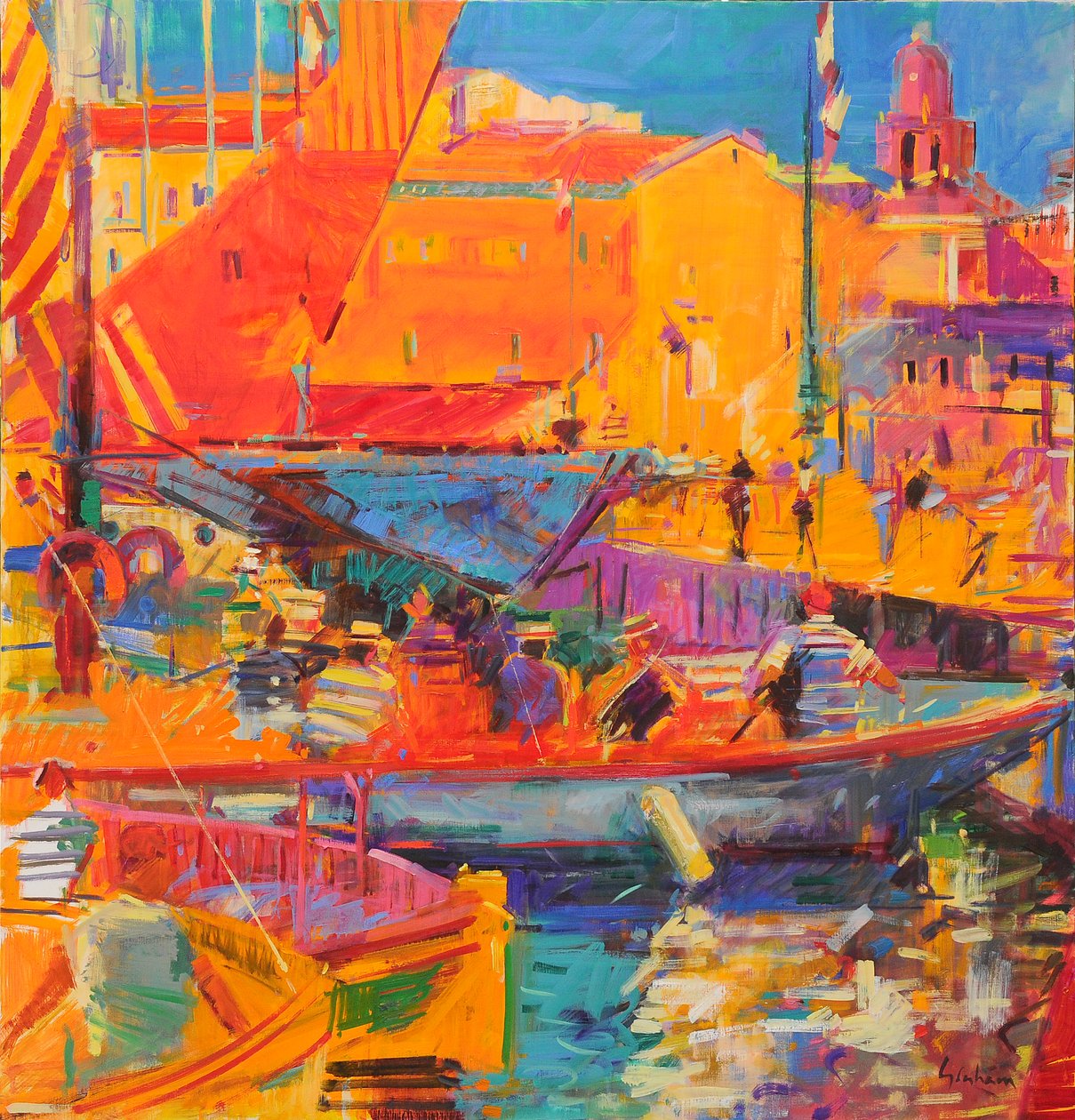 Saint-Tropez en mai 2020 - Peter Graham (Contemporary)