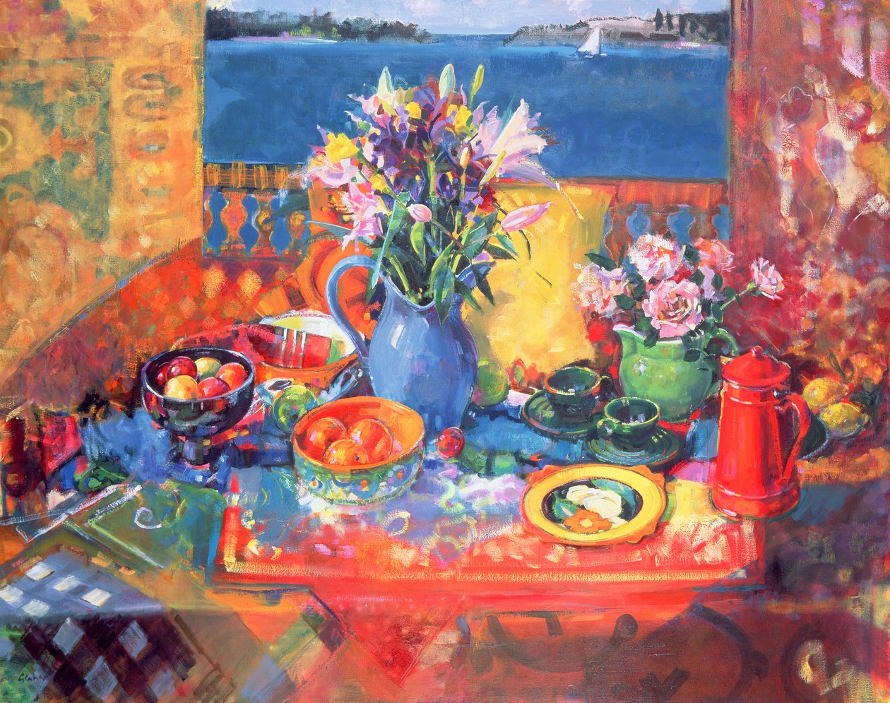 La table du balcon - Peter Graham (Contemporary)