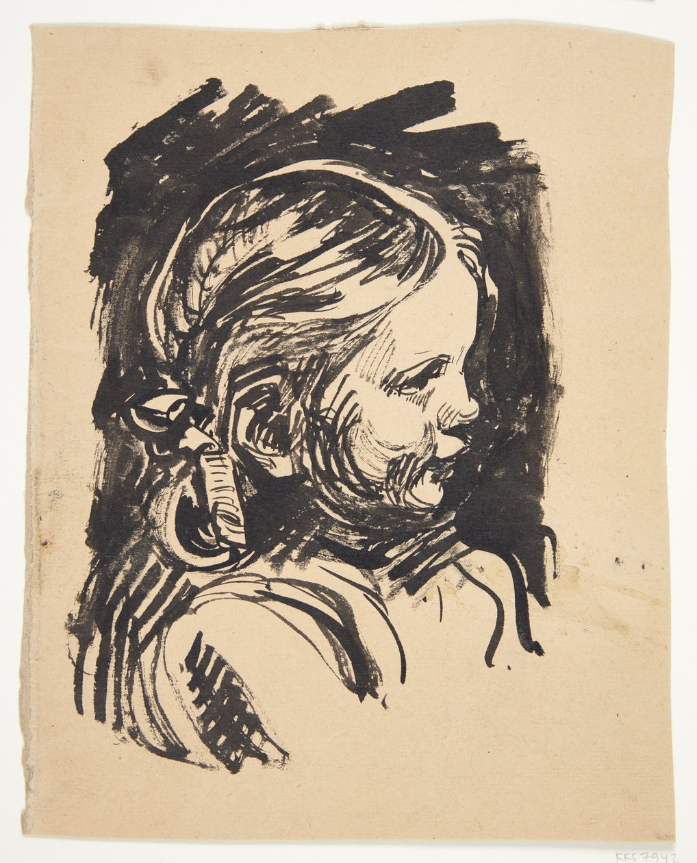 Portrait de profil de la fille de l