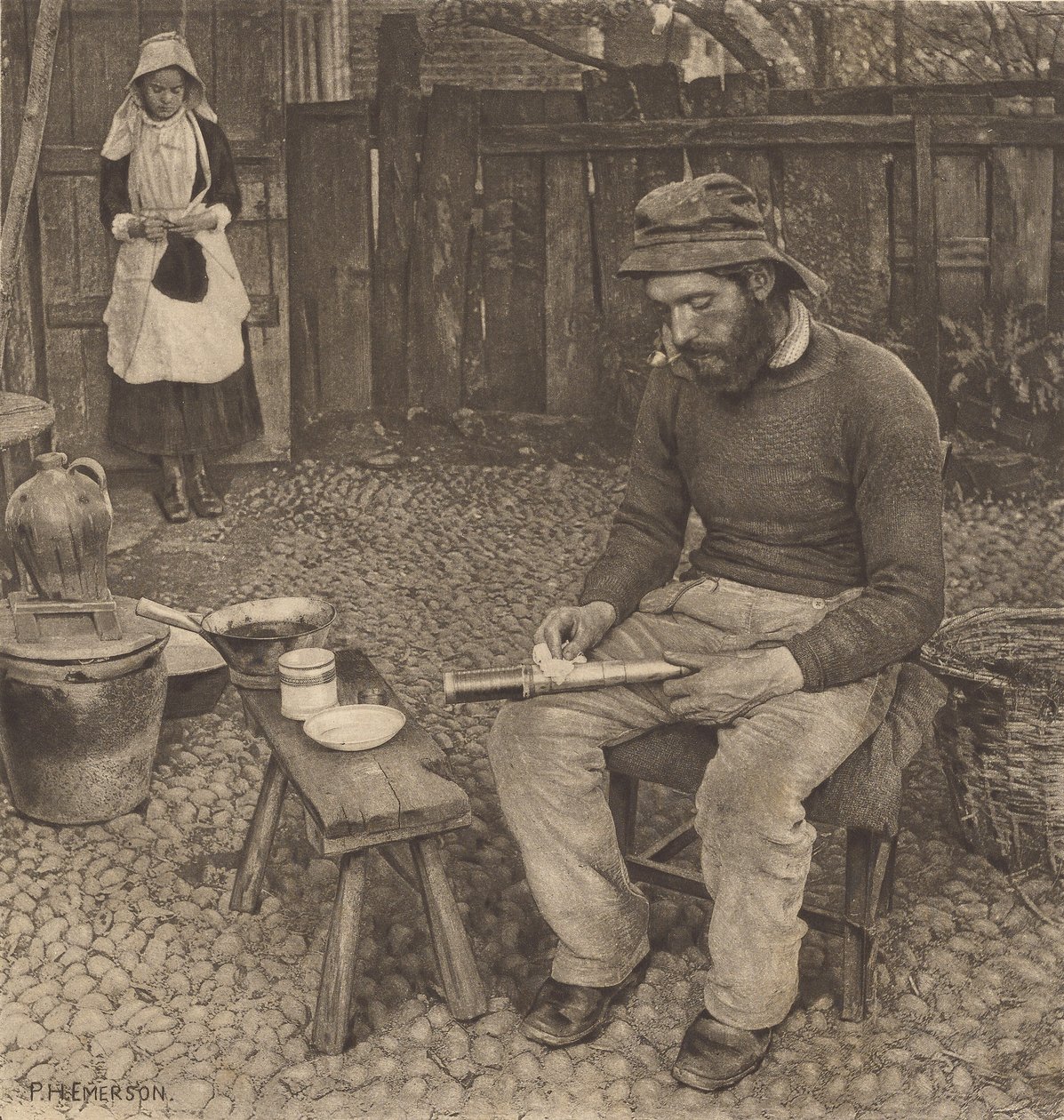 Un pêcheur à la maison - Peter Henry Emerson