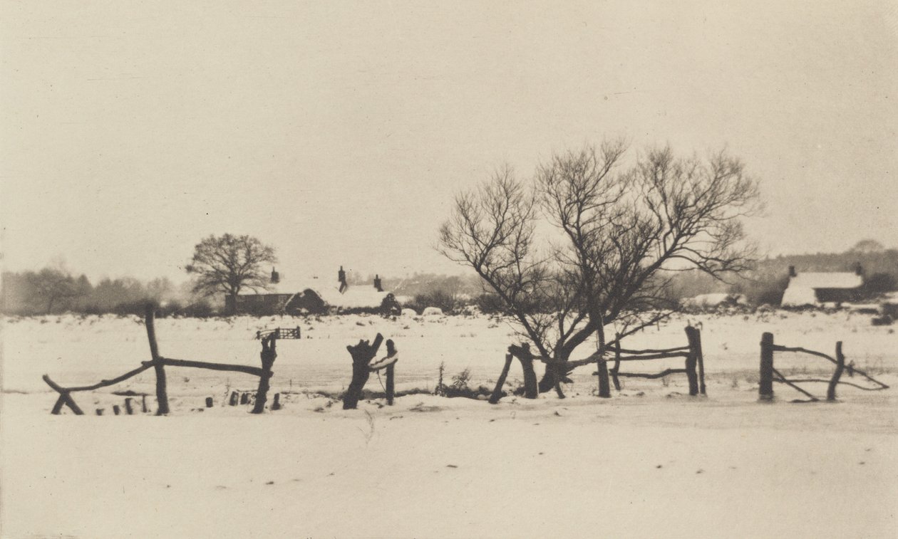 Les Marais enneigés, 1890-1891, imprimé en 1893 - Peter Henry Emerson