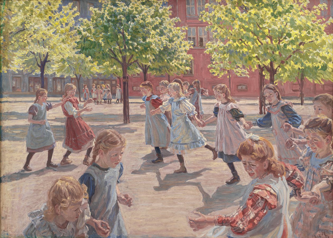 Enfants jouant, Enghave Square, 1907-08 - Peter Marius Hansen
