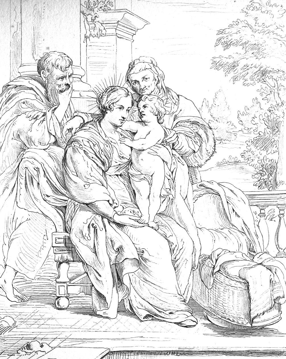La Sainte Famille - Peter Paul (after) Rubens