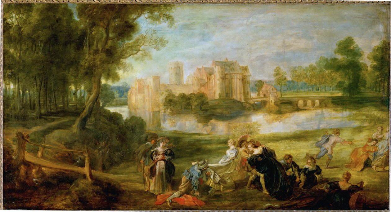Der Schlosspark, vers 1635 (huile sur bois de chêne) - Peter Paul Rubens