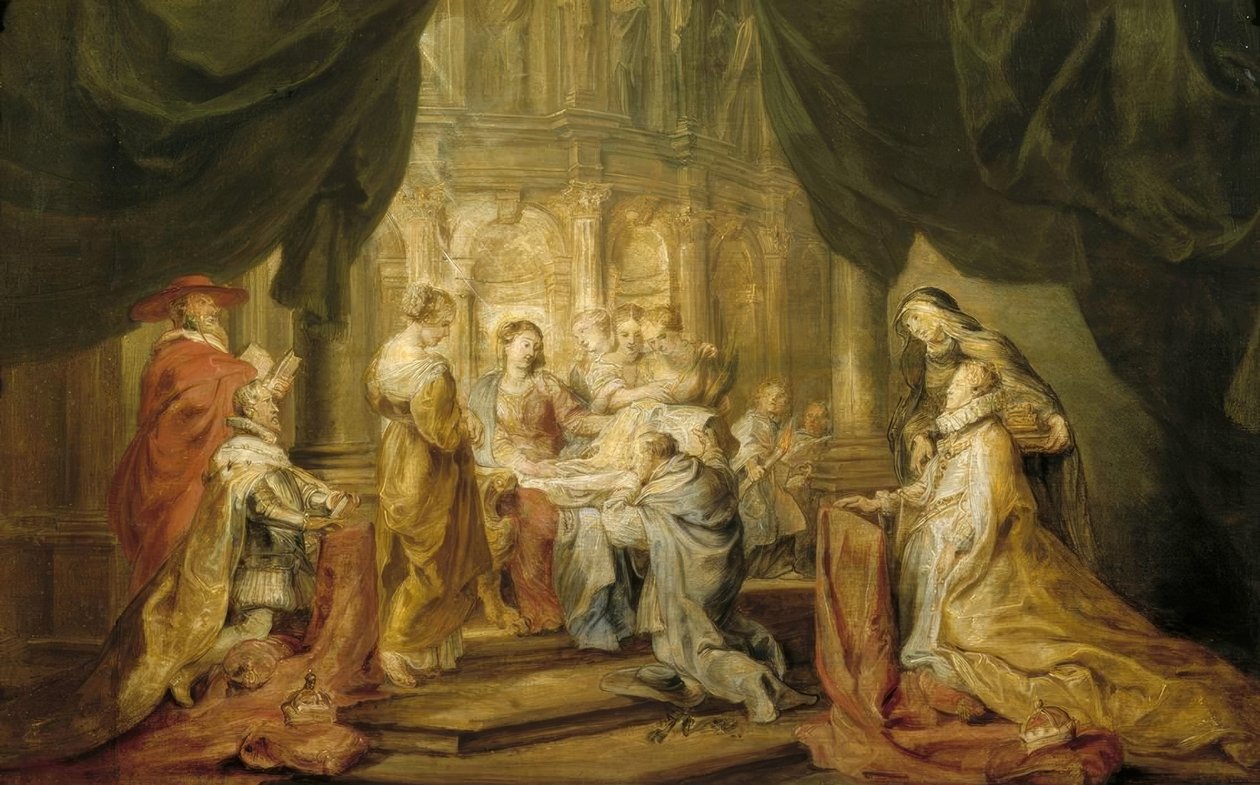 Saint Ildefonso reçoit la chasuble - Peter Paul Rubens