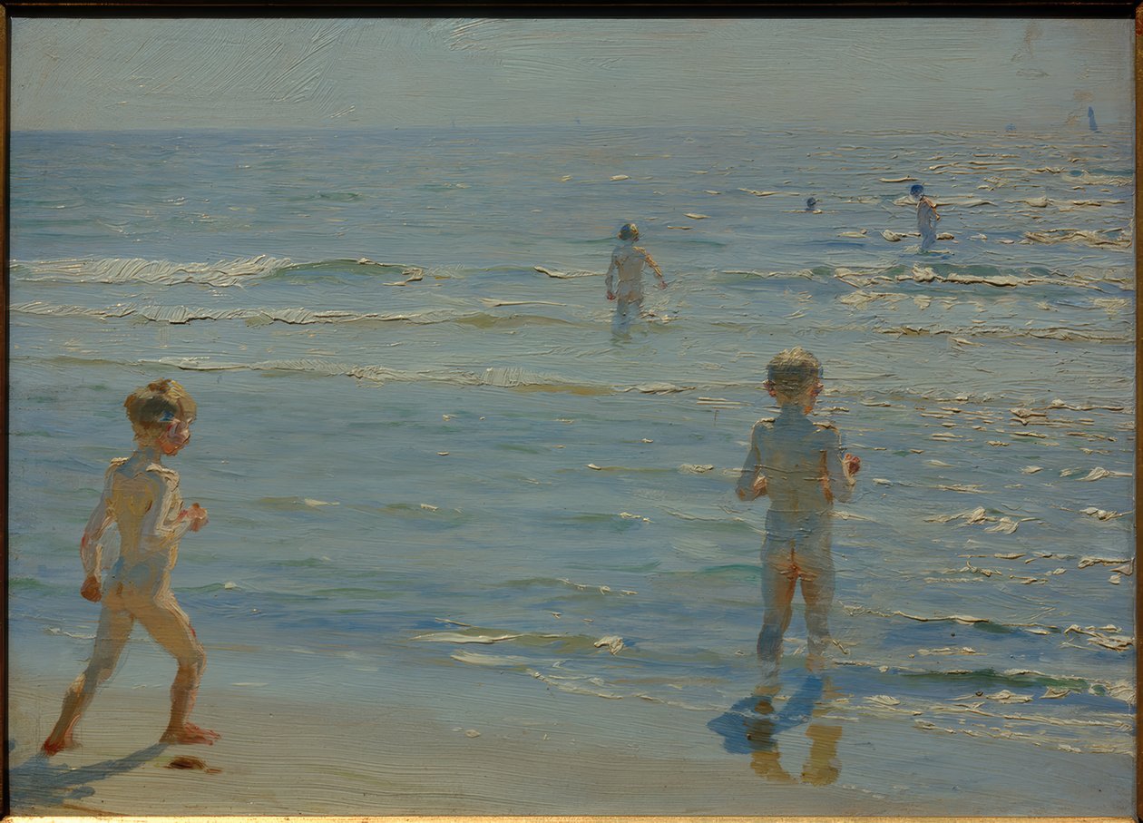 Garçons se baignant. Soleil. Skagen - Peder Severin Krøyer