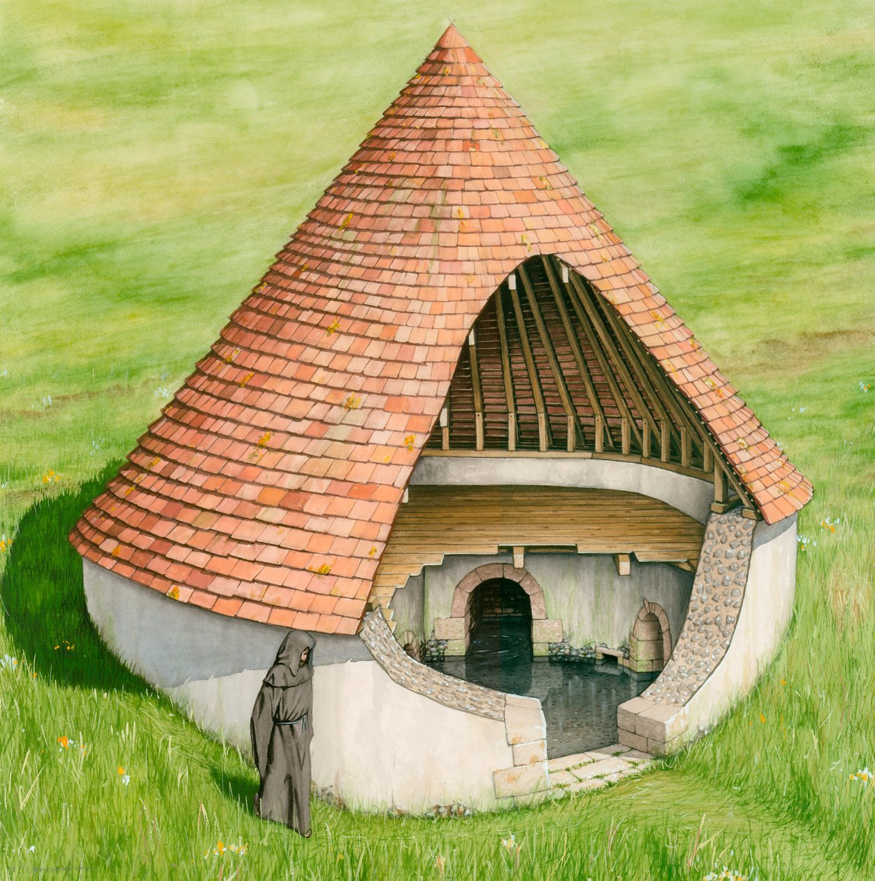 Maison du conduit, abbaye de Saint-Augustin, Canterbury, Kent - Peter Urmston