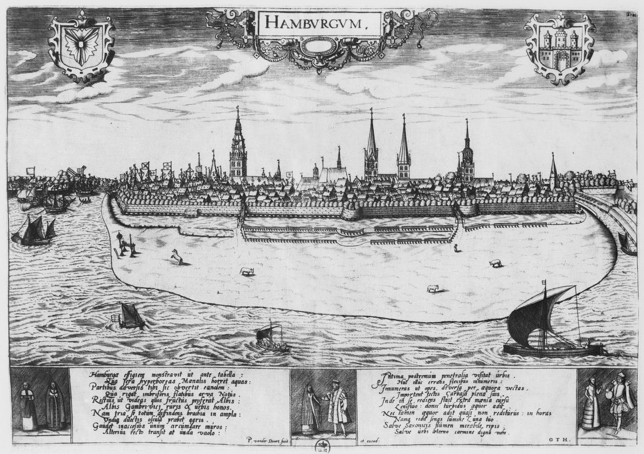 Vue de Hambourg - Peter van der Doort