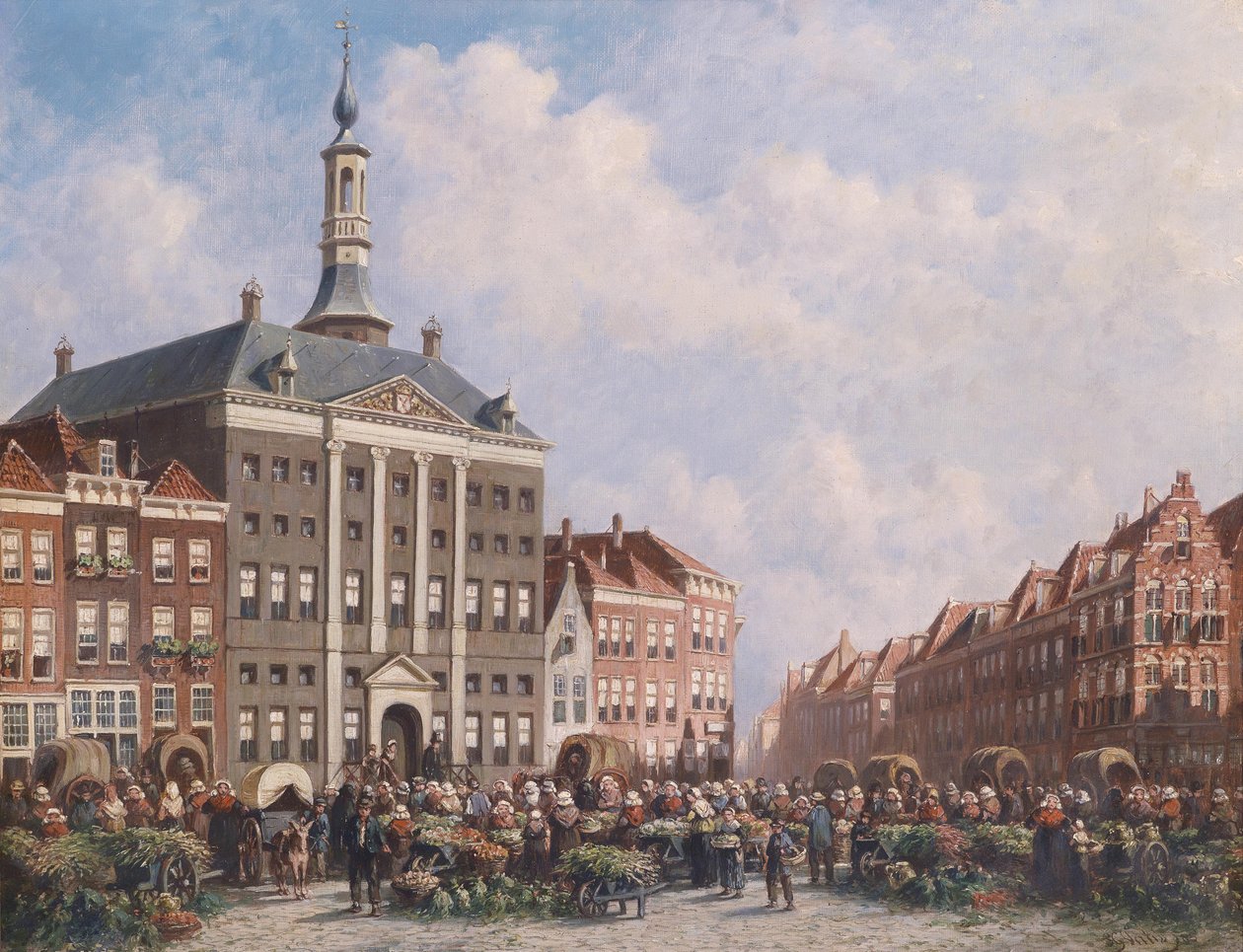 Vue sur le marché à 