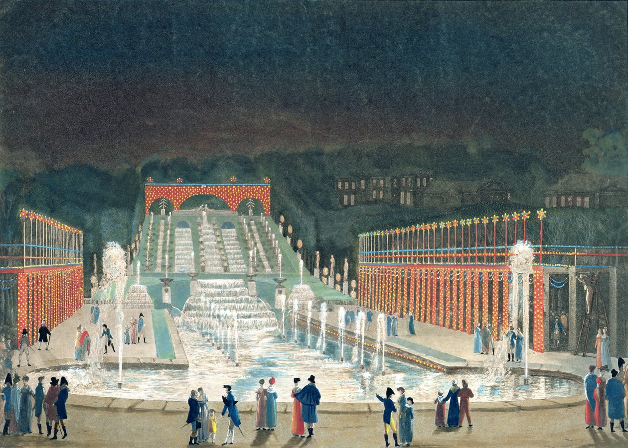 Illumination de la fontaine de Saint-Cloud, 1er avril 1810 - Philibert Louis Debucourt