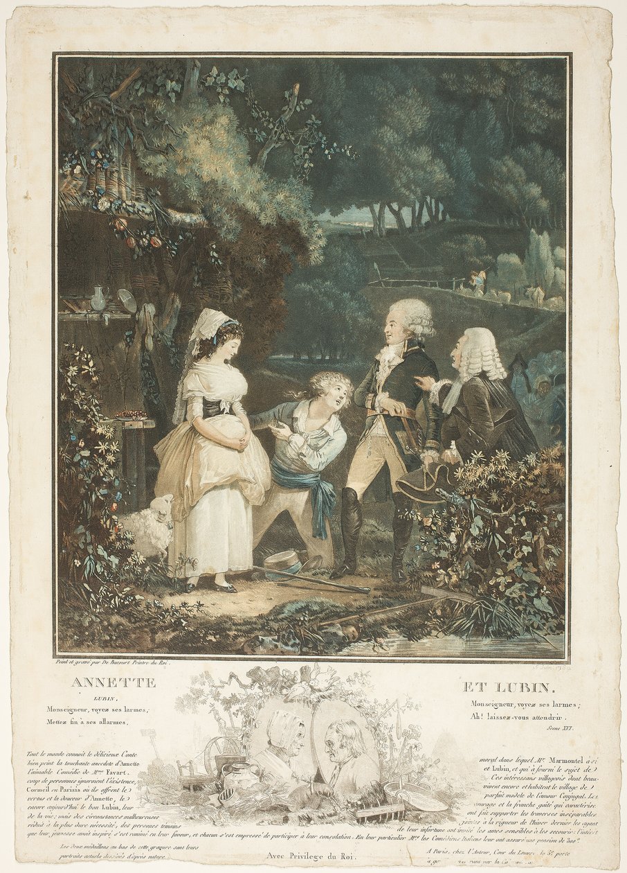 Annette et Lubin - Philibert Louis Debucourt