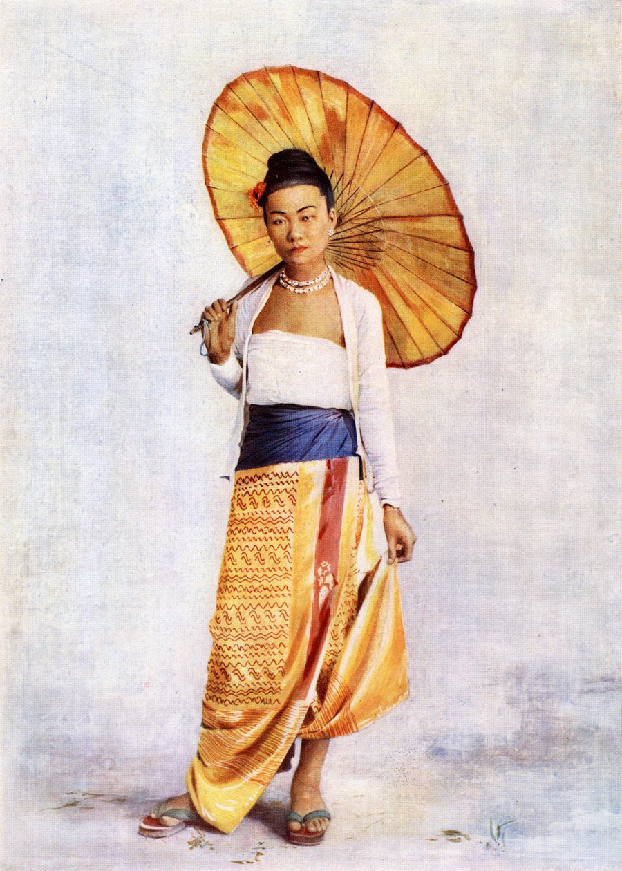 Une dame birmane, vers 1900 - Philip Adolphe Klier