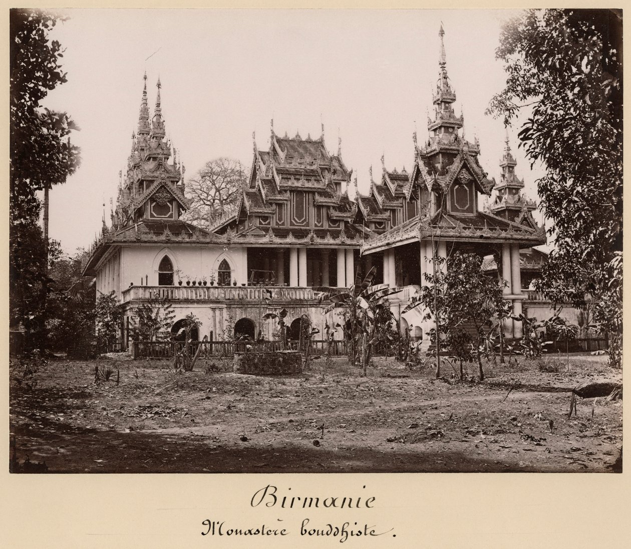 Monastère Teik Kyaung, île de Ka Toe, près de Moulmein, Birmanie, vers 1848 - Philip Adolphe Klier