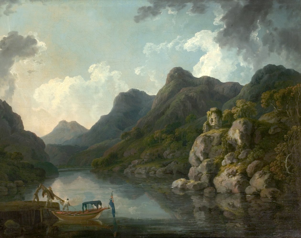 Vue de Snowdon avec le château de Dolbardarn depuis Llanberis, North Wales, 1787 - Philippe Jacques de Loutherbourg