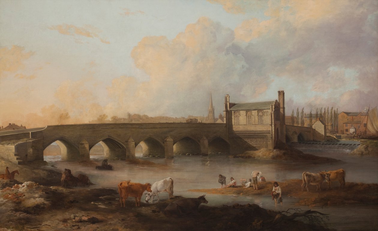 Pont de Wakefield et chapelle de Chantry - Philip Reinagle