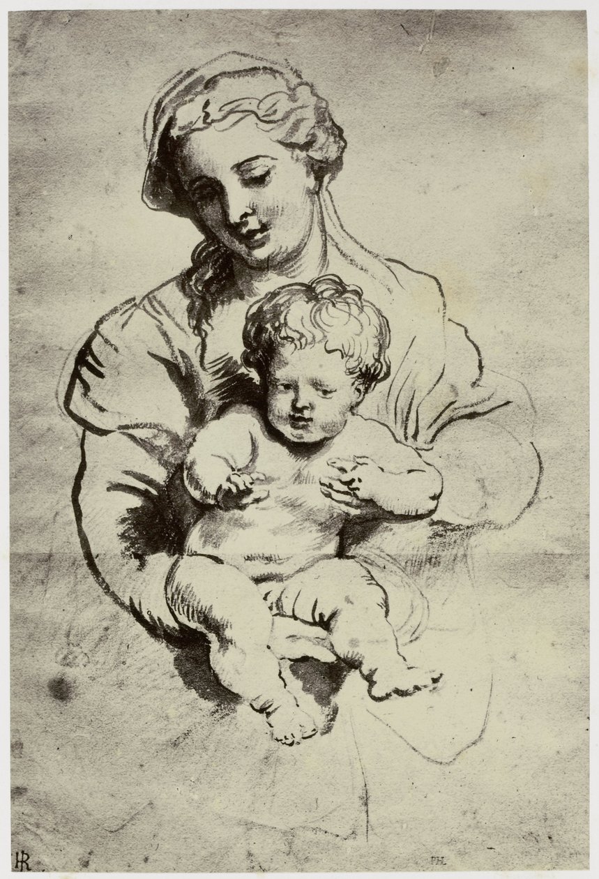 Rubens, sa femme et son enfant - Philip Henry Delamotte