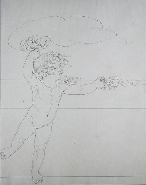 Génie avec une rose, une étude pour Le Matin - Philipp Otto Runge