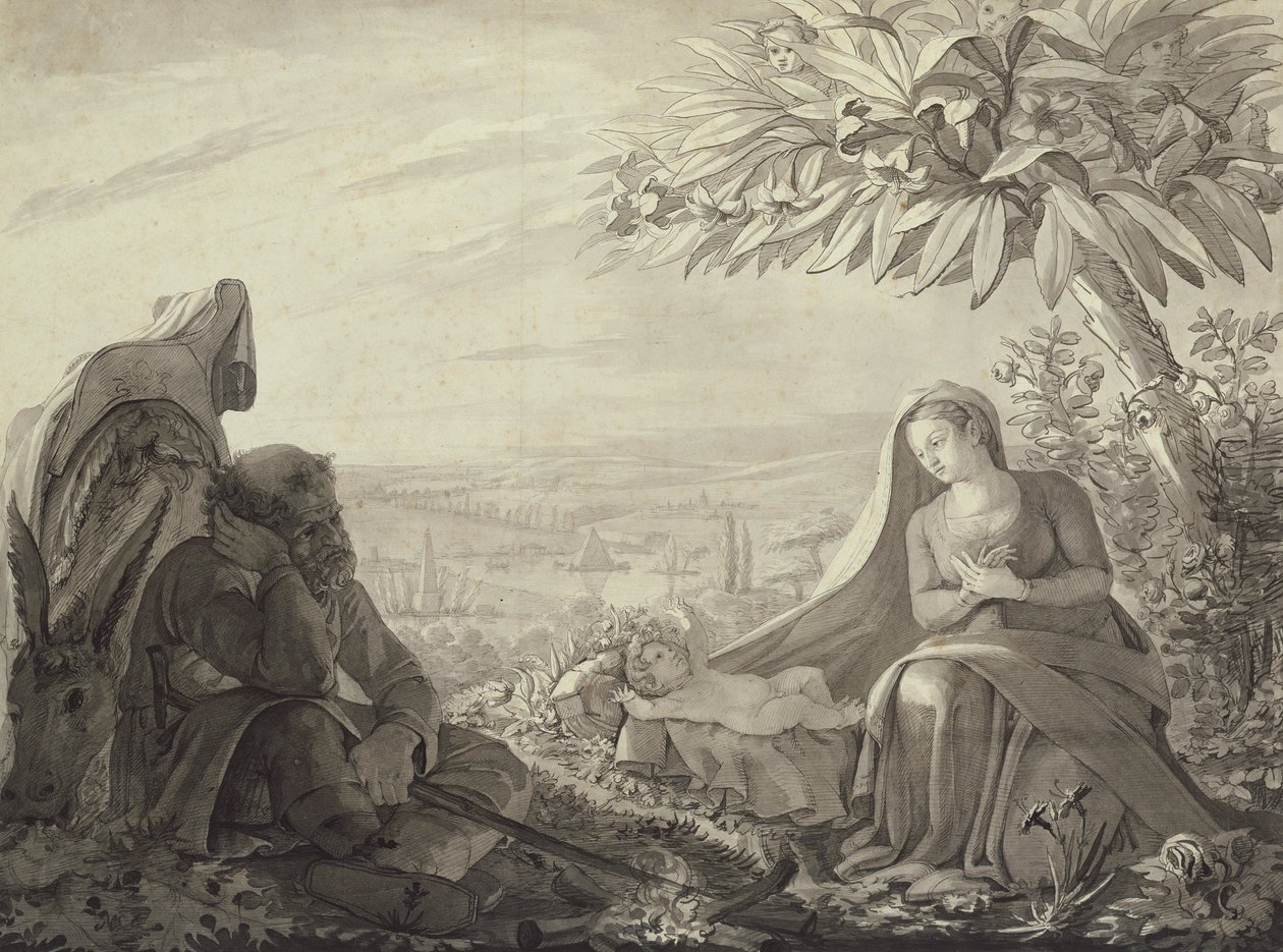Repos pendant la fuite en Égypte, 1805 - Philipp Otto Runge