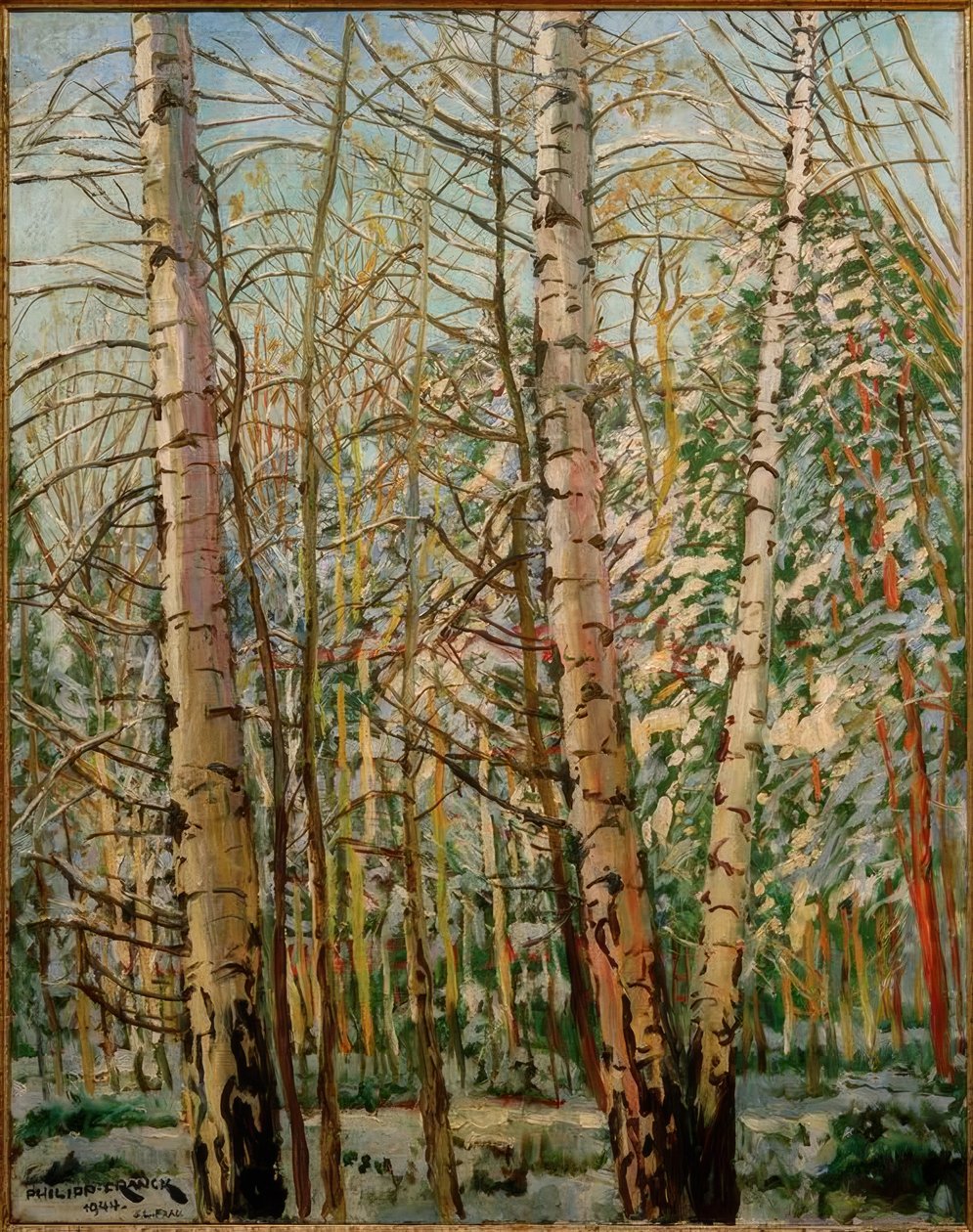 Bouleaux dans la neige - Philipp Franck