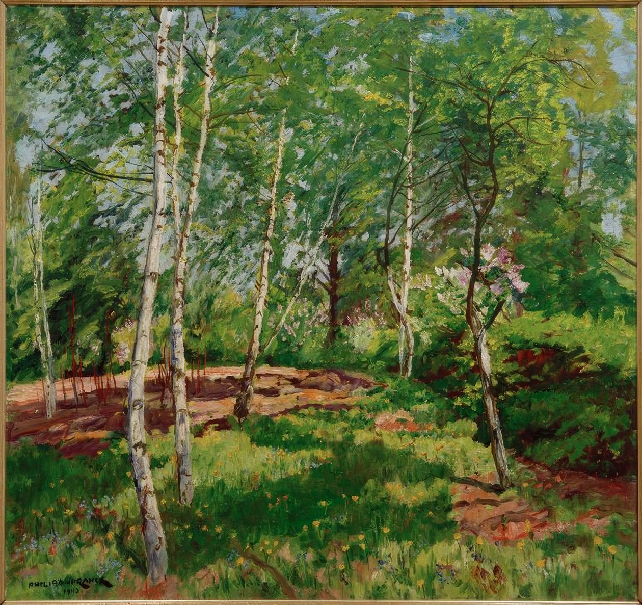Prairie avec bouleaux - Philipp Franck