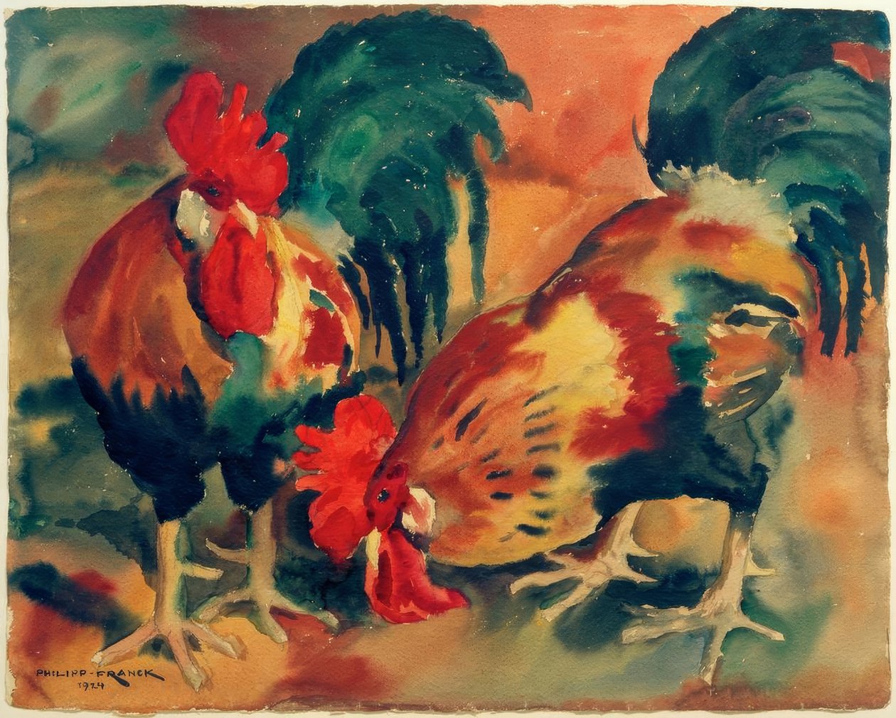 Deux coqs - Philipp Franck