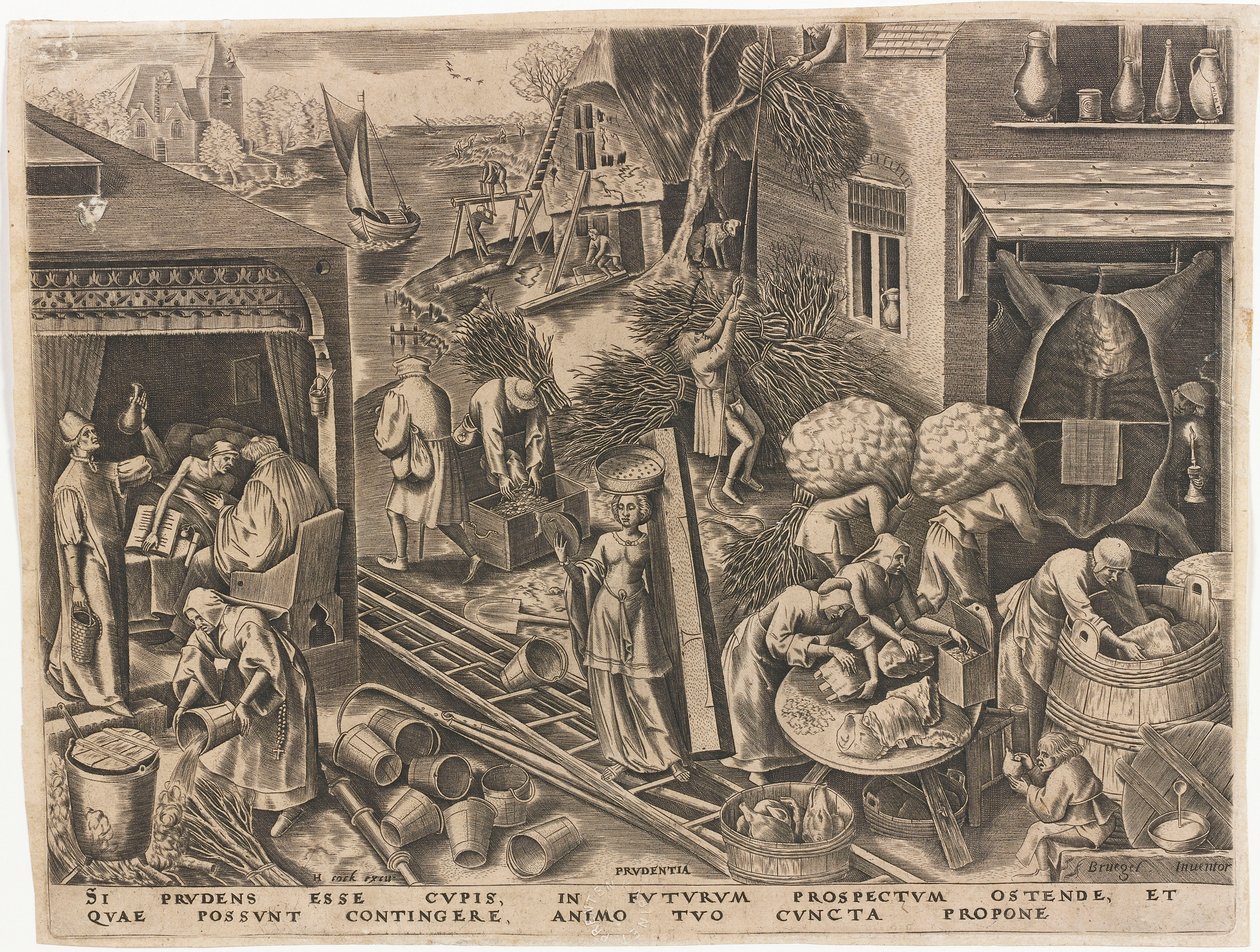 Prudentia Prudence des Sept Vertus, 1559 - Philipp Galle
