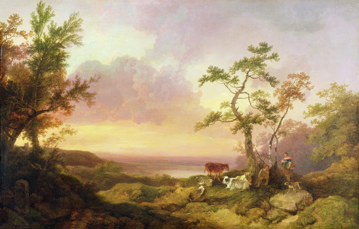 Paysage avec bétail et paysan, vers 1781 - Philippe Jacques de Loutherbourg
