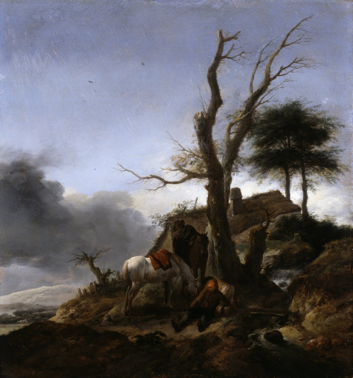 Halte des voyageurs - Philips Wouwerman
