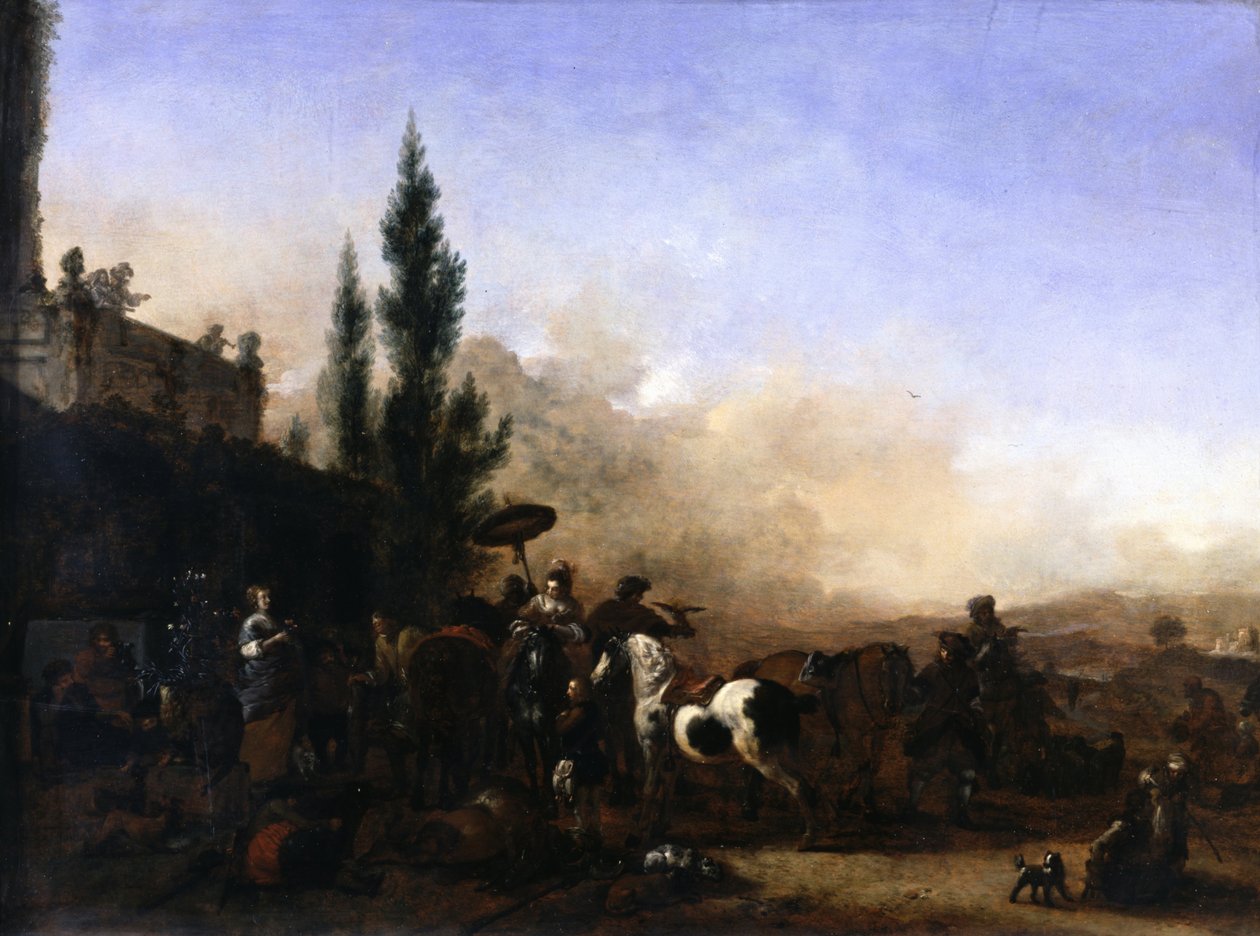 Le retour de la chasse au faucon - Philips Wouwerman