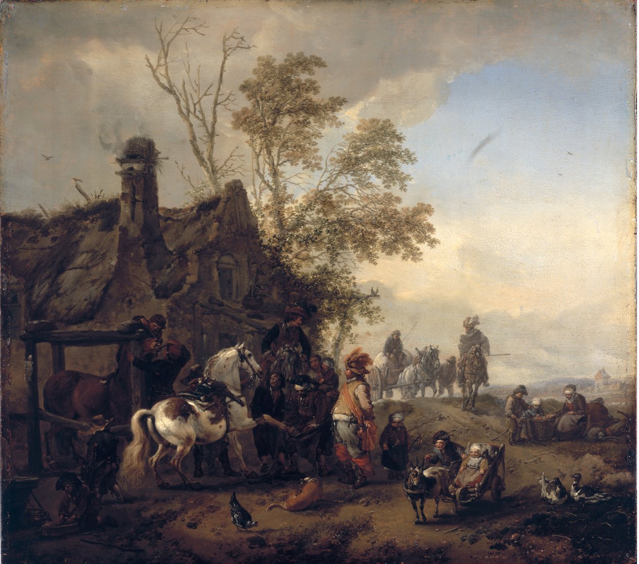 Un cheval pommelé devant la forge - Philips Wouwerman