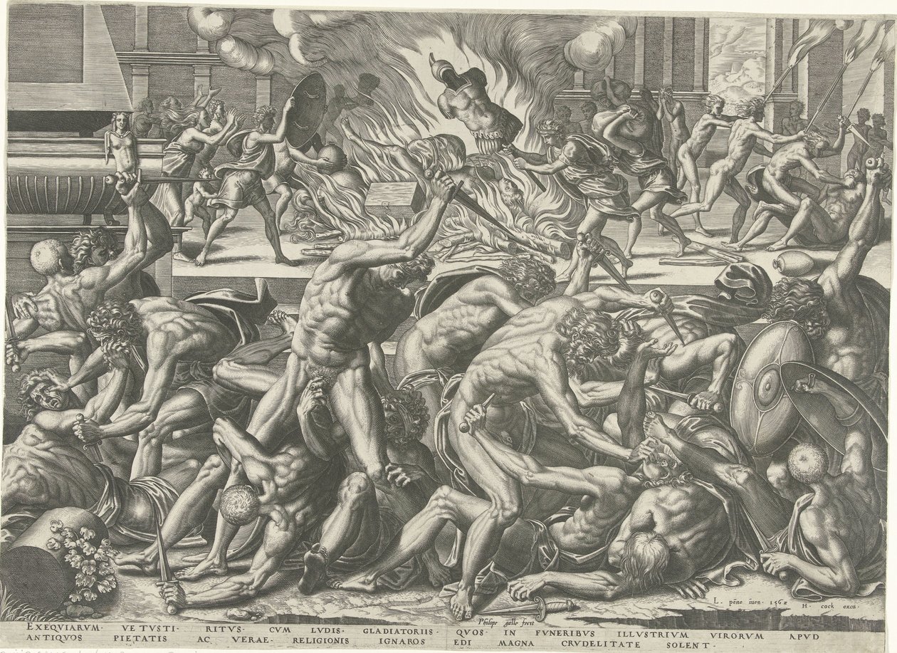 Combat de gladiateurs - Philips Galle