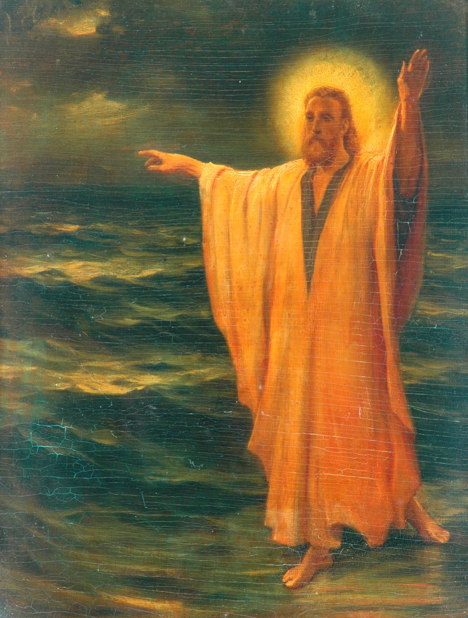 Christ marchant sur l